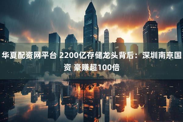 华夏配资网平台 2200亿存储龙头背后：深圳南京国资 豪赚超100倍
